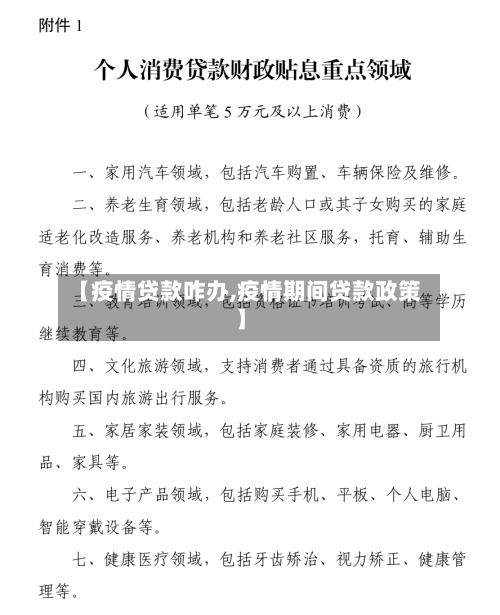 【疫情贷款咋办,疫情期间贷款政策】