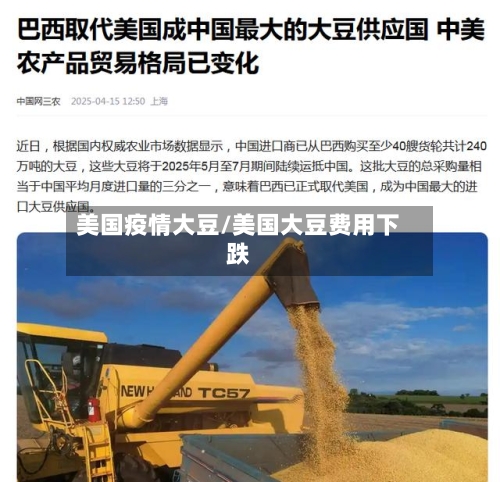 美国疫情大豆/美国大豆费用下跌