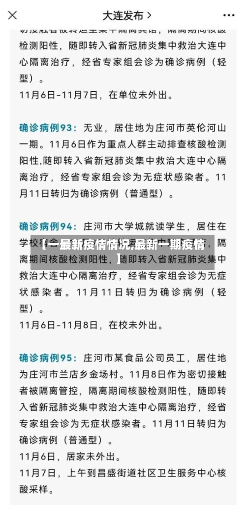 【一最新疫情情况,最新一期疫情】