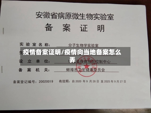 疫情备案证明/疫情向当地备案怎么弄-第2张图片