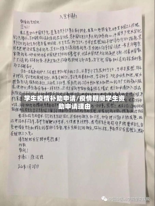 学生疫情补助申请/疫情期间学生资助申请理由