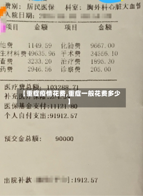 【重症疫情花费,重症一般花费多少】