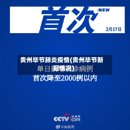 贵州毕节肺炎疫情(贵州毕节新冠情况)