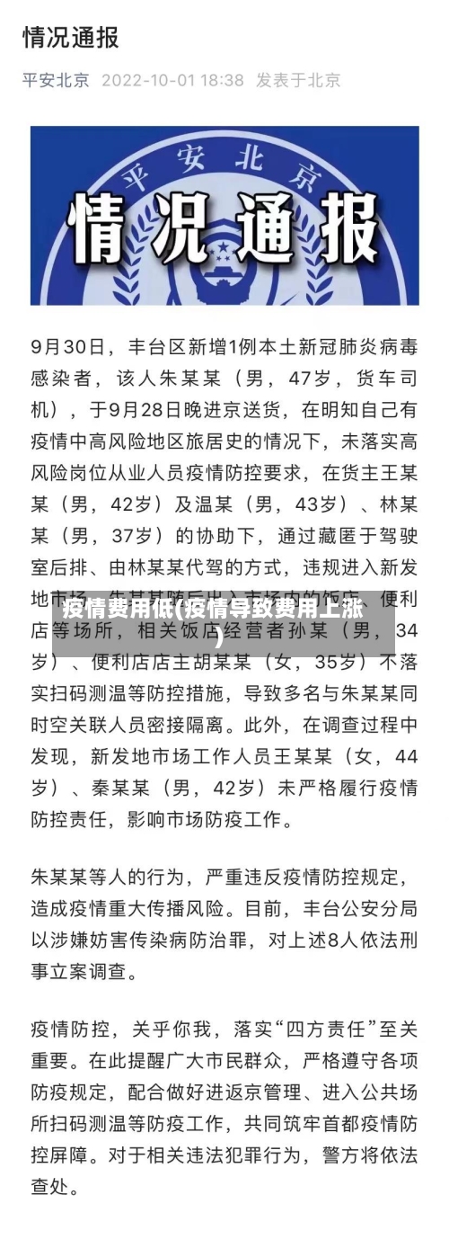 疫情费用低(疫情导致费用上涨)-第2张图片