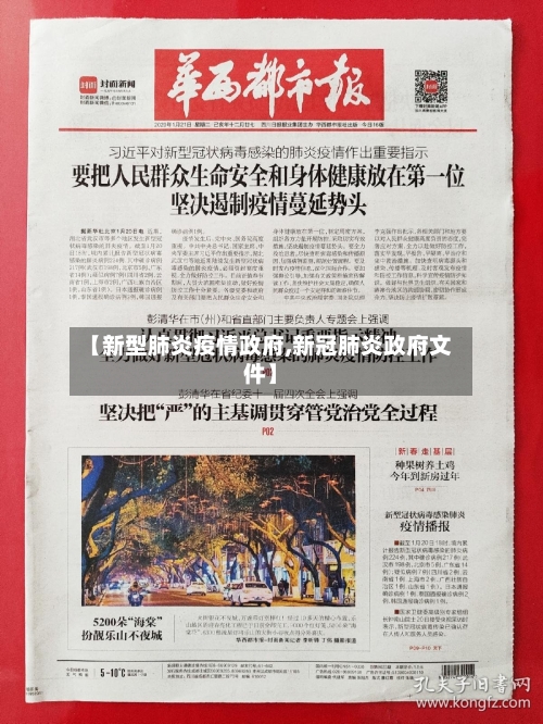 【新型肺炎疫情政府,新冠肺炎政府文件】