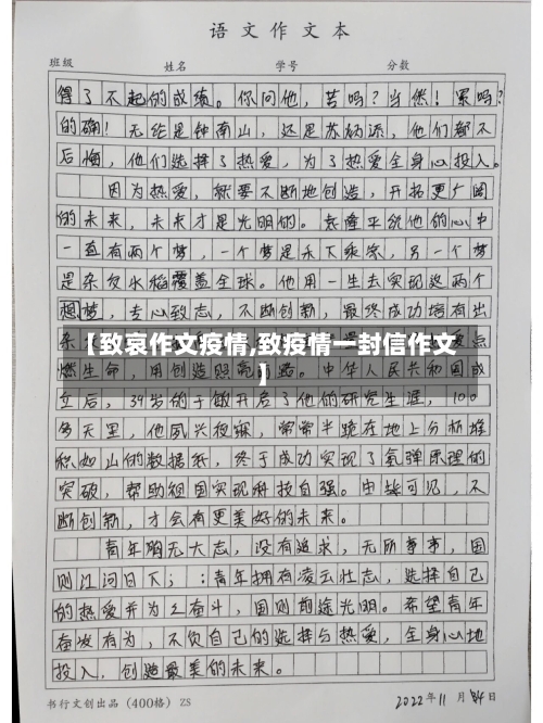 【致哀作文疫情,致疫情一封信作文】-第3张图片