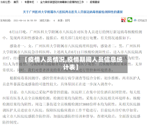 【疫情人员情况,疫情期间人员信息统计表】