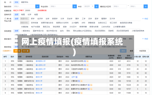 网上疫情填报(疫情填报系统)-第2张图片