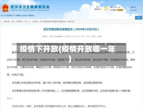 疫情下开放(疫情开放哪一年)-第2张图片
