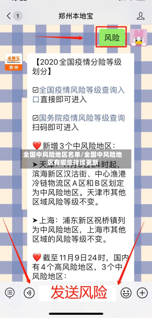 全国中风险地区名单/全国中风险地区有哪些持续更新