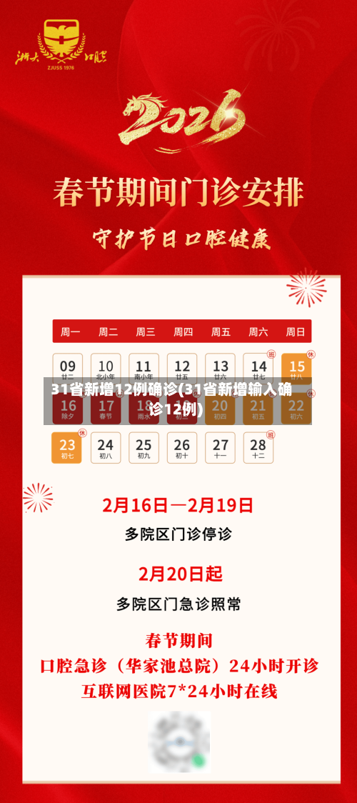 31省新增12例确诊(31省新增输入确诊12例)