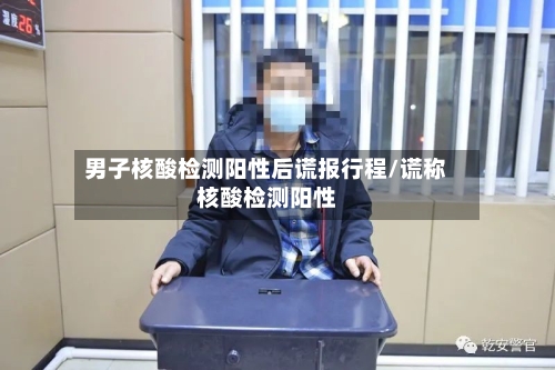 男子核酸检测阳性后谎报行程/谎称核酸检测阳性-第3张图片