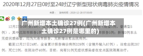 广州新增本土确诊27例(广州新增本土确诊27例是哪里的)