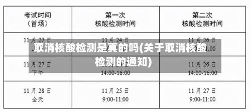 取消核酸检测是真的吗(关于取消核酸检测的通知)-第2张图片