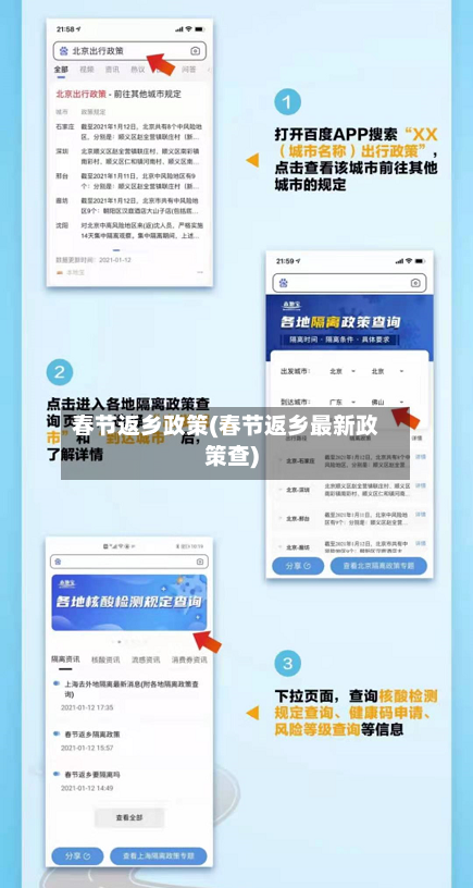 春节返乡政策(春节返乡最新政策查)